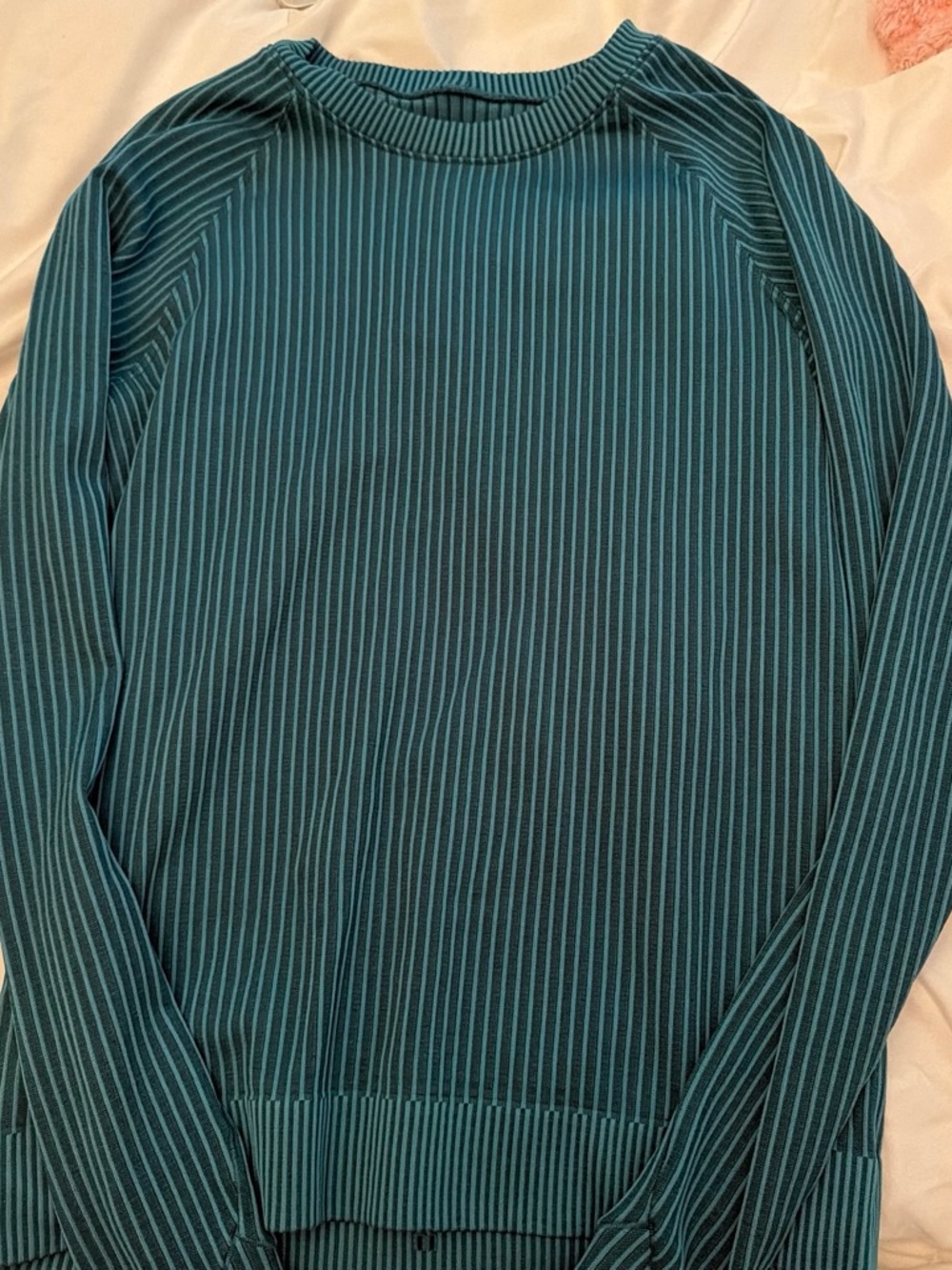 lululemon athletica Teal Pinstripe Long-Sleeve Sweatshirt